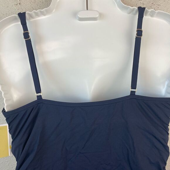 NWT MICHAEL Michael Kors Navy Blue Swim Tankini Size S - Picture 4 of 5